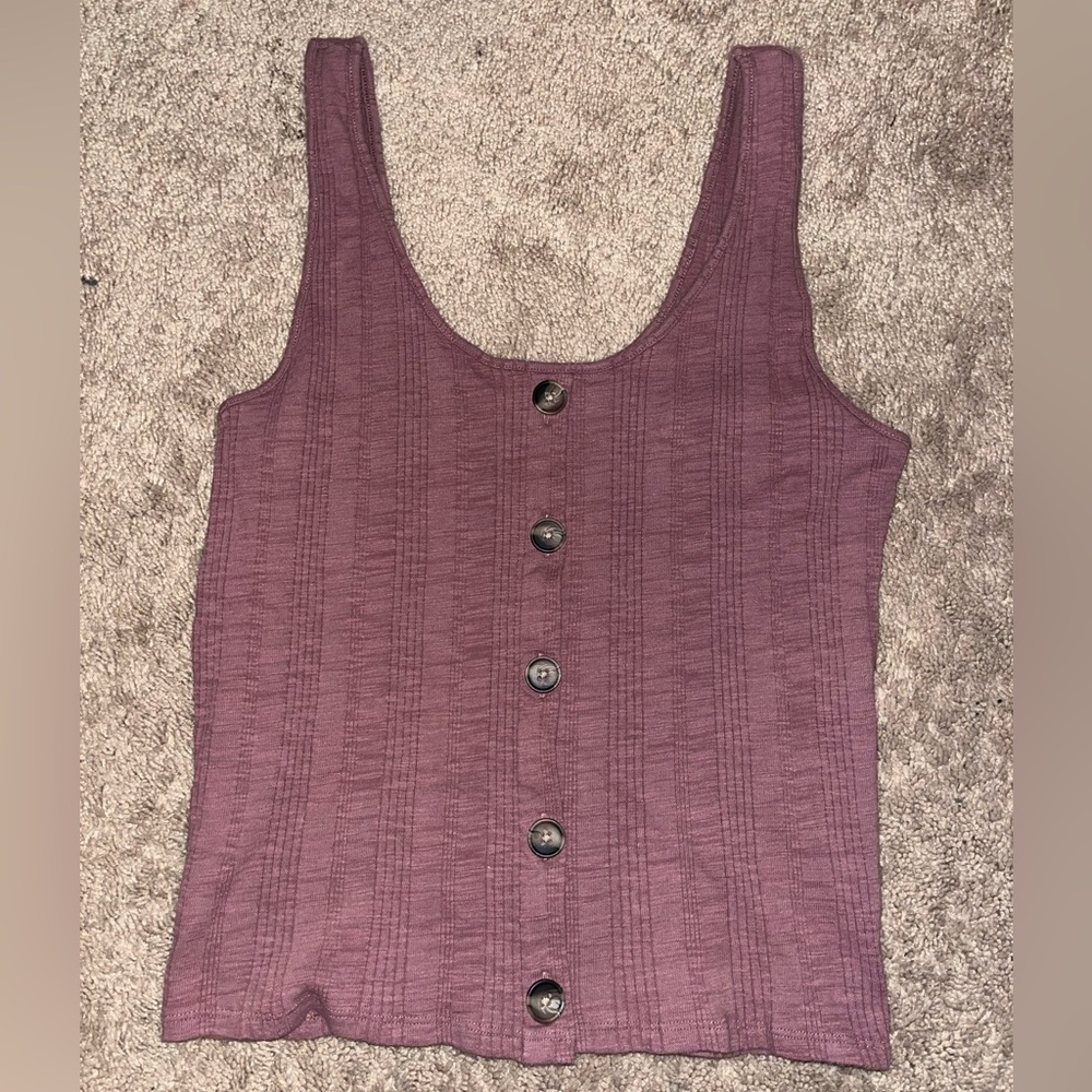 American Eagle, Pink Botton Tank Top, Size Large
